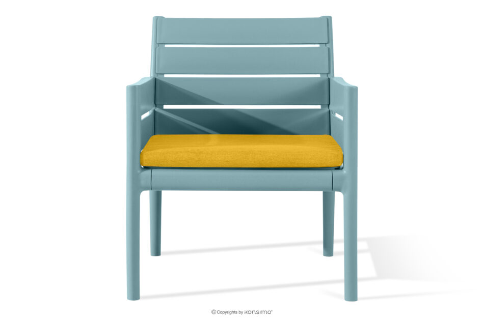 MITTU Zestaw mebli na taras polipropylen 2x sofa, 2x krzesło, stolik kawowy miętowy/żółty miętowy/żółty - zdjęcie 6