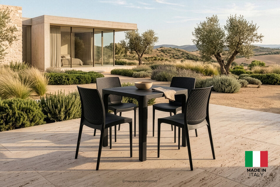 RANTU Krzesło ogrodowe z polipropylenu 2 szt. antracytowy antracytowy - zdjęcie 17