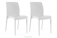 Krzesło ogrodowe z polipropylenu 2 szt. biały