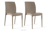 Krzesło ogrodowe z polipropylenu 2 szt. beżowy