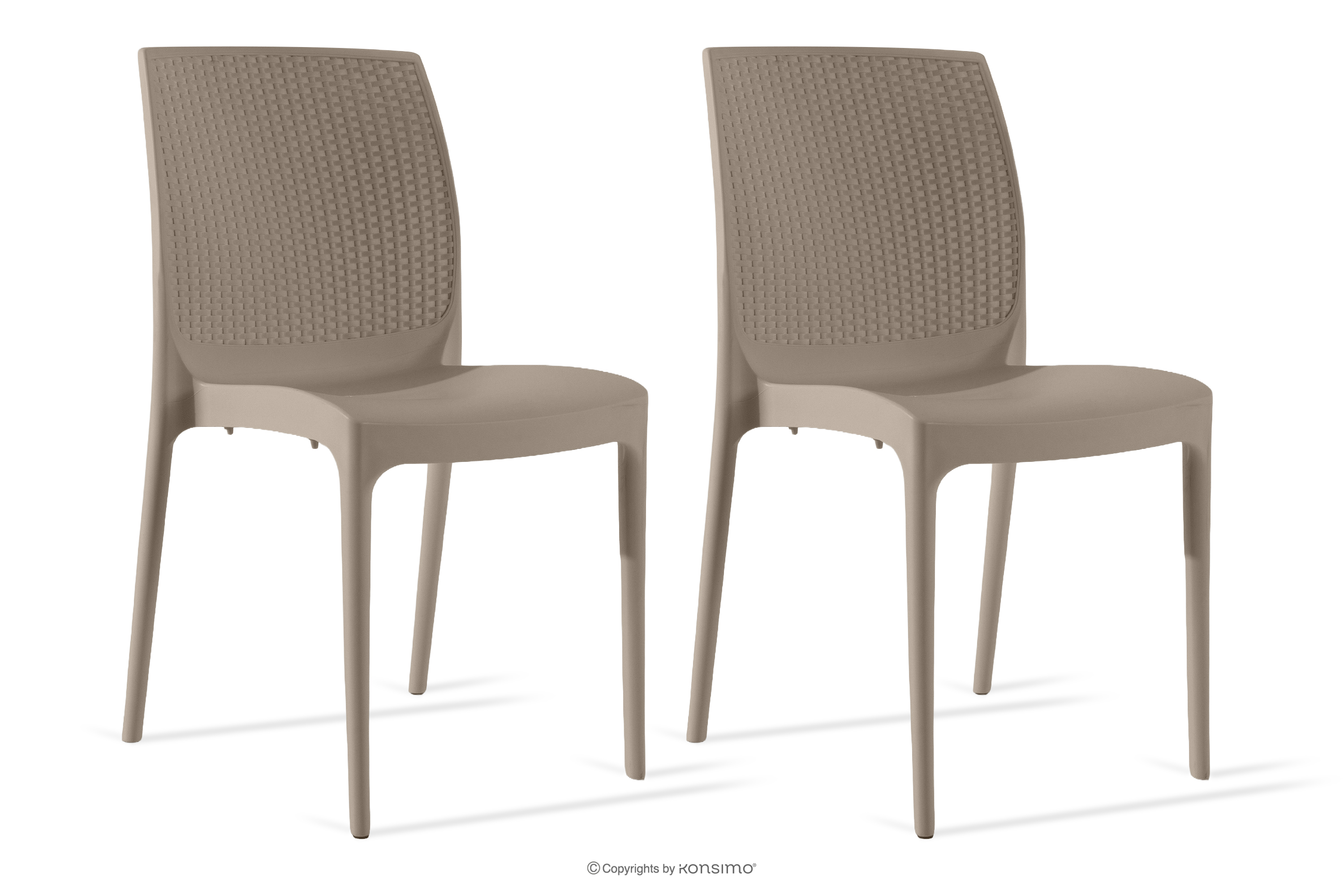 Krzesło ogrodowe z polipropylenu 2 szt. beżowy