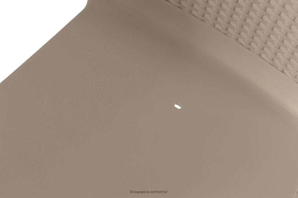 RANTU Krzesło ogrodowe z polipropylenu 2 szt. beżowy beżowy - zdjęcie 8