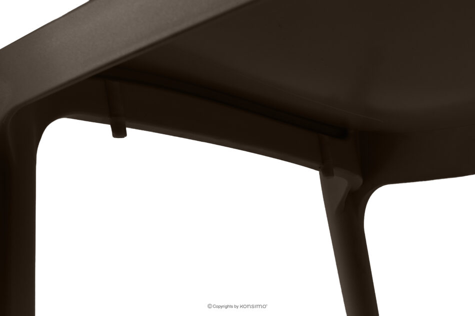 RANTU Krzesło ogrodowe z polipropylenu 2 szt. brązowy brązowy - zdjęcie 10