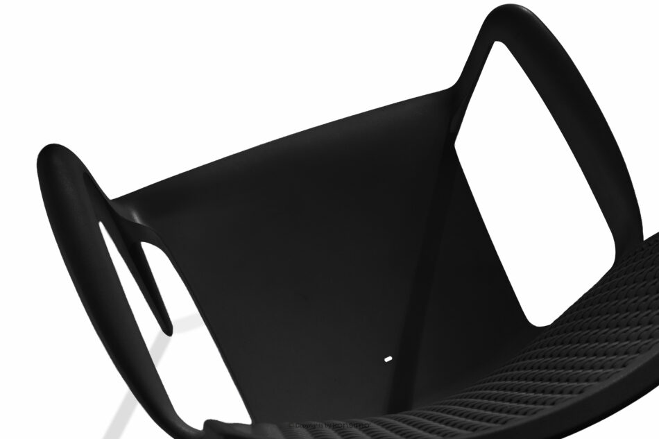 RANTU Krzesło ogrodowe z podłokietnikami polipropylen 2 szt. antracytowy antracytowy - zdjęcie 6