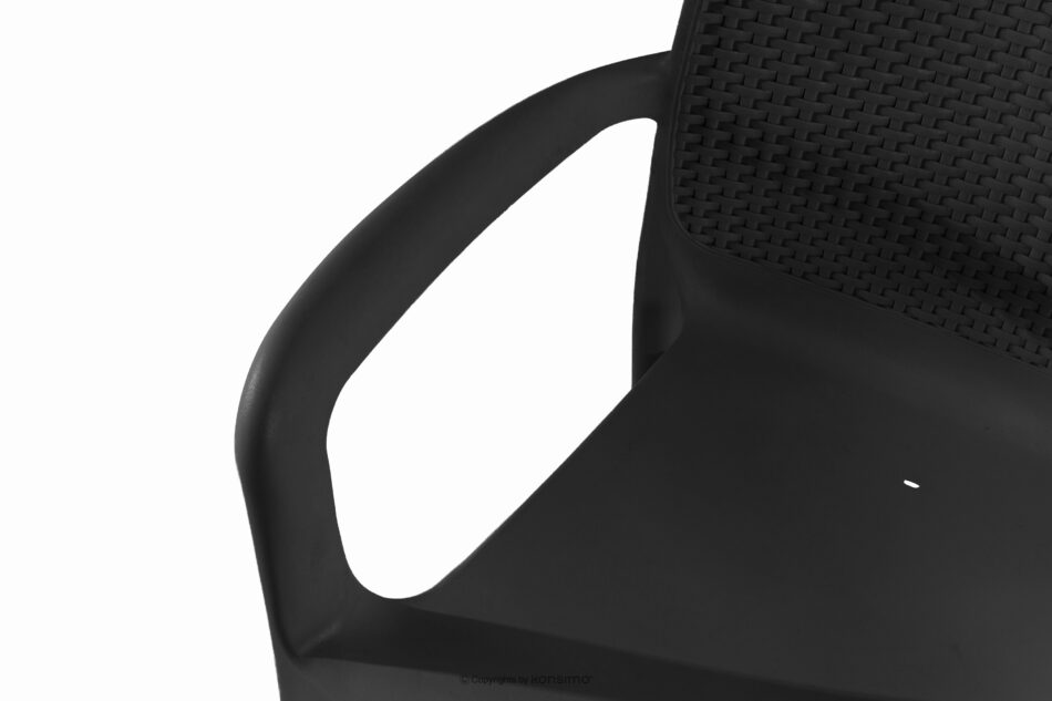 RANTU Krzesło ogrodowe z podłokietnikami polipropylen 2 szt. antracytowy antracytowy - zdjęcie 10