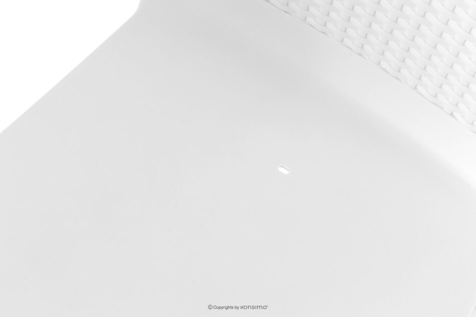 RANTU Krzesło ogrodowe z podłokietnikami polipropylen 2 szt. biały biały - zdjęcie 8