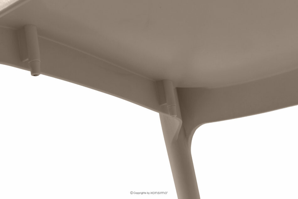 RANTU Krzesło ogrodowe z podłokietnikami polipropylen 2 szt. beżowy beżowy - zdjęcie 11