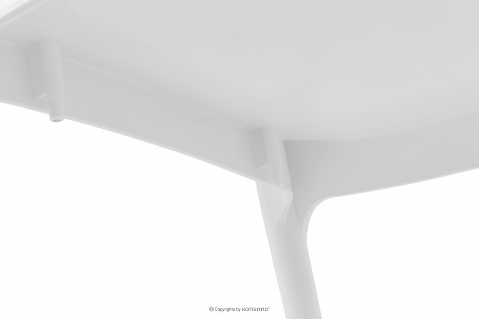 RANTU Krzesło ogrodowe z podłokietnikami polipropylen 4 szt. biały biały - zdjęcie 11
