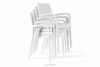 RANTU Krzesło ogrodowe z podłokietnikami polipropylen 4 szt. biały biały - zdjęcie 14