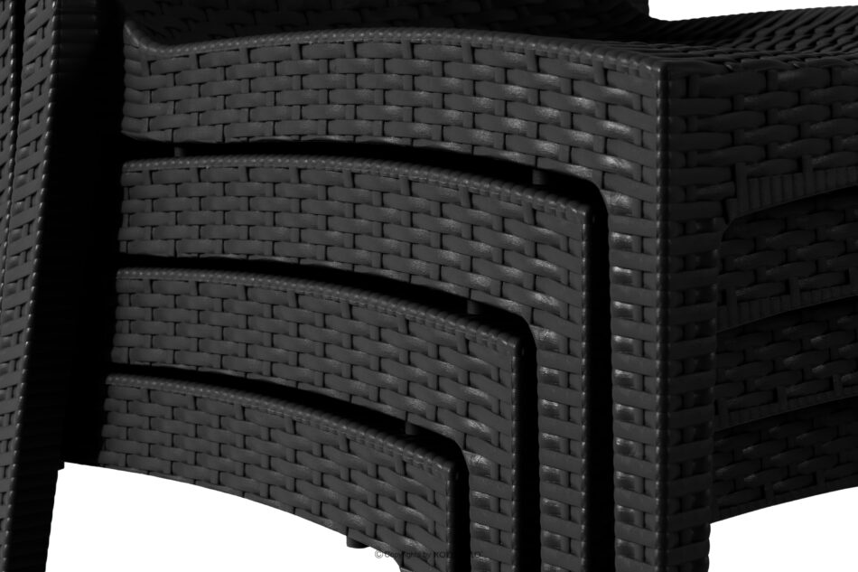 ETULI Nowoczesne krzesło ogrodowe z polipropylenu 2 szt. antracytowy antracytowy - zdjęcie 15
