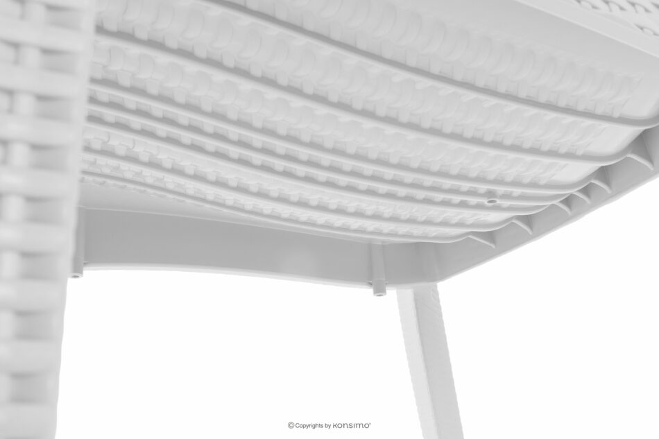 ETULI Nowoczesne krzesło ogrodowe z polipropylenu 2 szt. biały biały - zdjęcie 12