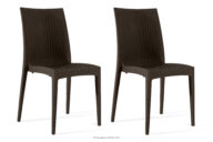 Nowoczesne krzesło ogrodowe z polipropylenu 2 szt. brązowy