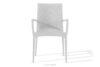 ETULI Nowoczesne krzesło ogrodowe z podłokietnikiem polipropylen 2 szt. biały biały - zdjęcie 3