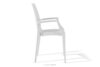 ETULI Nowoczesne krzesło ogrodowe z podłokietnikiem polipropylen 2 szt. biały biały - zdjęcie 5