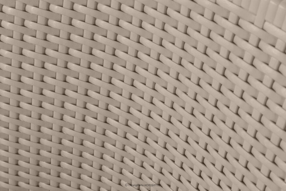 ETULI Nowoczesne krzesło ogrodowe z podłokietnikiem polipropylen 2 szt. beżowy beżowy - zdjęcie 8