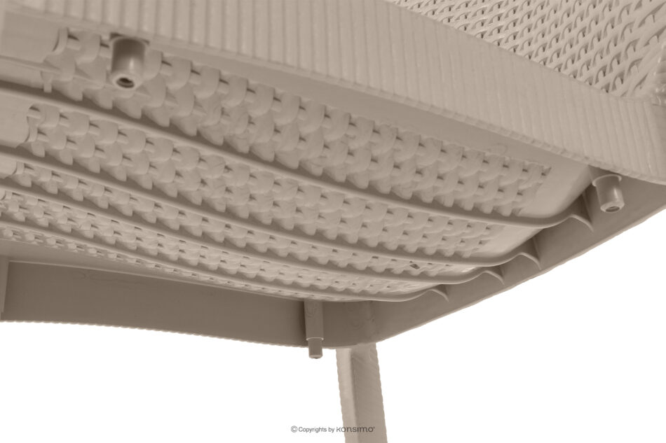 ETULI Nowoczesne krzesło ogrodowe z podłokietnikiem polipropylen 2 szt. beżowy beżowy - zdjęcie 13