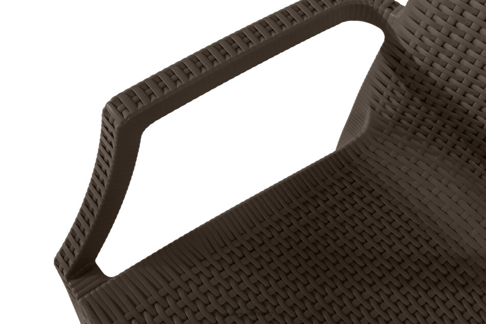 ETULI Nowoczesne krzesło ogrodowe z podłokietnikiem polipropylen 2 szt. brązowy brązowy - zdjęcie 10