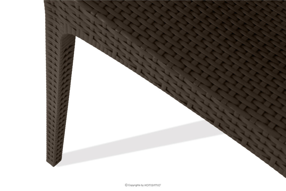 ETULI Nowoczesne krzesło ogrodowe z podłokietnikiem polipropylen 2 szt. brązowy brązowy - zdjęcie 14