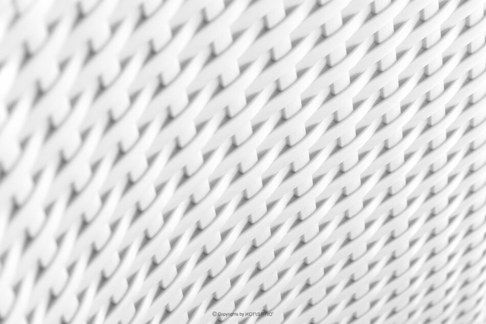 ETULI Nowoczesne krzesło ogrodowe z polipropylenu 4 szt. biały biały - zdjęcie 7