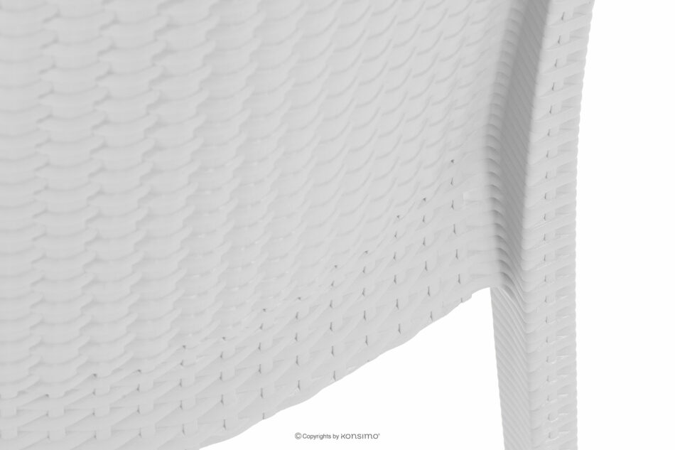 ETULI Nowoczesne krzesło ogrodowe z polipropylenu 4 szt. biały biały - zdjęcie 11