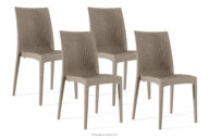 Nowoczesne krzesło ogrodowe z polipropylenu 4 szt. beżowy
