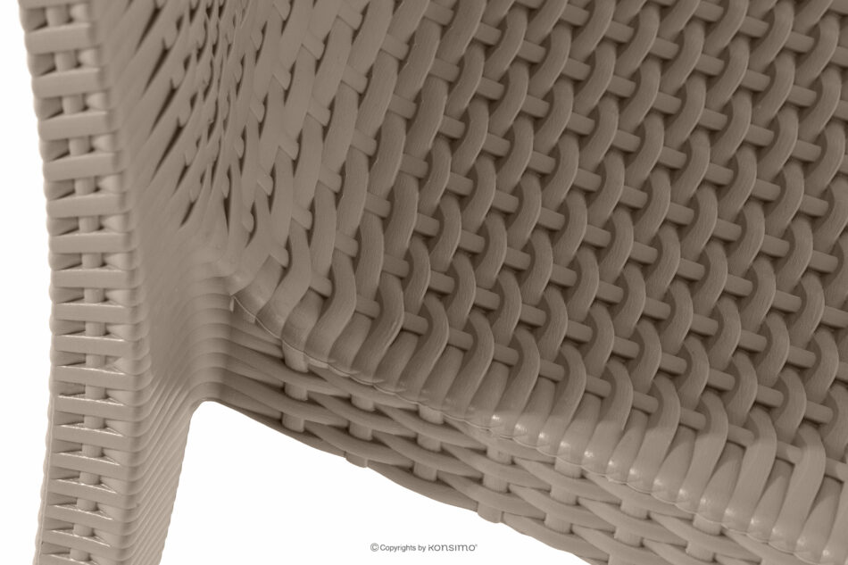 ETULI Nowoczesne krzesło ogrodowe z polipropylenu 4 szt. beżowy beżowy - zdjęcie 10