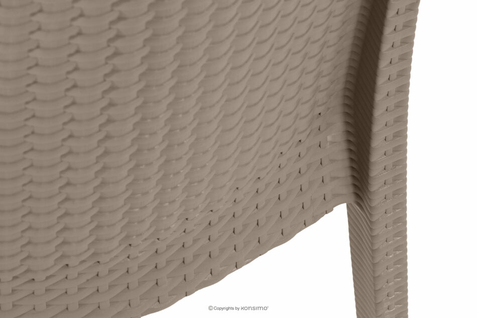 ETULI Nowoczesne krzesło ogrodowe z polipropylenu 4 szt. beżowy beżowy - zdjęcie 11