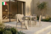 ETULI Nowoczesne krzesło ogrodowe z polipropylenu 4 szt. beżowy beżowy - zdjęcie 2
