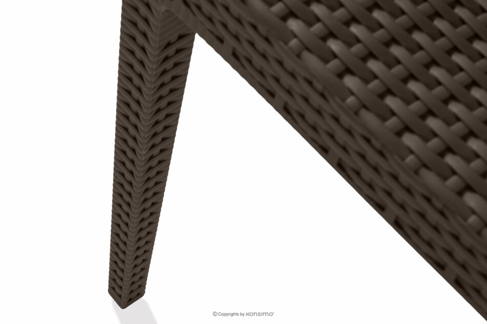 ETULI Nowoczesne krzesło ogrodowe z polipropylenu 4 szt. brązowy brązowy - zdjęcie 13