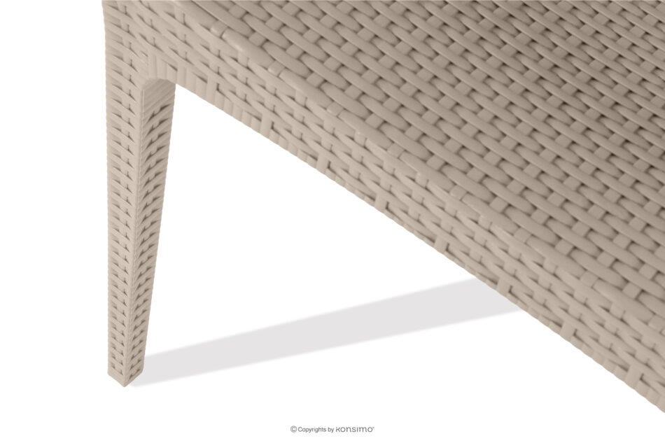 ETULI Nowoczesne krzesło ogrodowe z podłokietnikiem polipropylen 4 szt. beżowy beżowy - zdjęcie 14