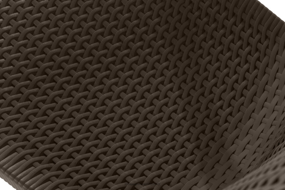 ETULI Nowoczesne krzesło ogrodowe z podłokietnikiem polipropylen 4 szt. brązowy brązowy - zdjęcie 7