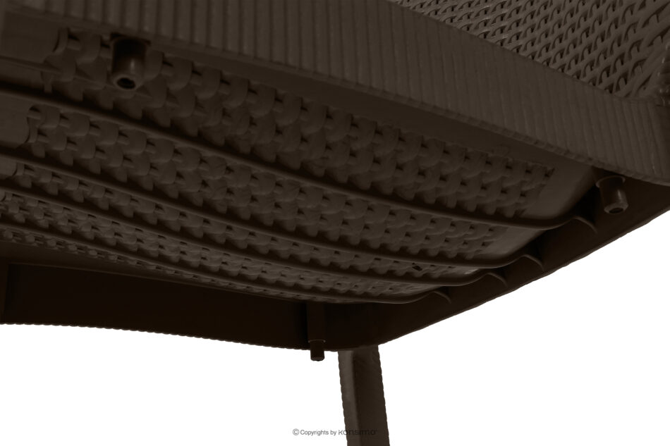 ETULI Nowoczesne krzesło ogrodowe z podłokietnikiem polipropylen 4 szt. brązowy brązowy - zdjęcie 13