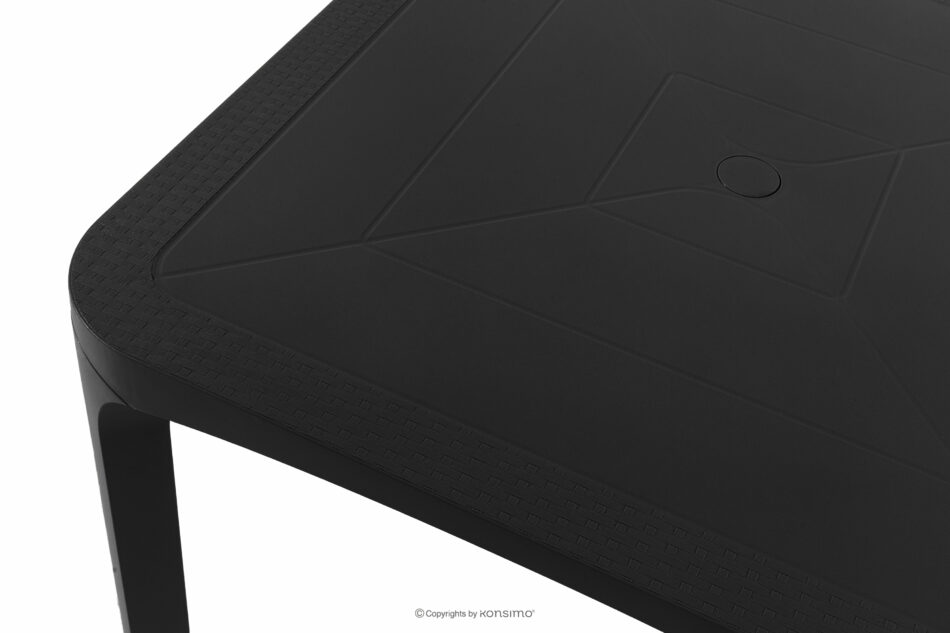 LEOPSI Stół ogrodowy z polipropylenu 80 x 80 antracytowy antracytowy - zdjęcie 4