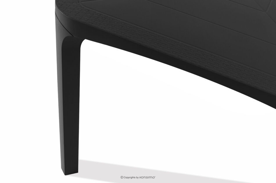 LEOPSI Stół ogrodowy z polipropylenu 80 x 80 antracytowy antracytowy - zdjęcie 6