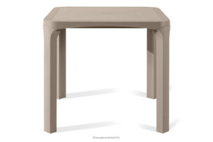 LEOPSI, https://konsimo.pl/kolekcja/leopsi/ Stół ogrodowy z polipropylenu 80 x 80 beżowy beżowy - zdjęcie