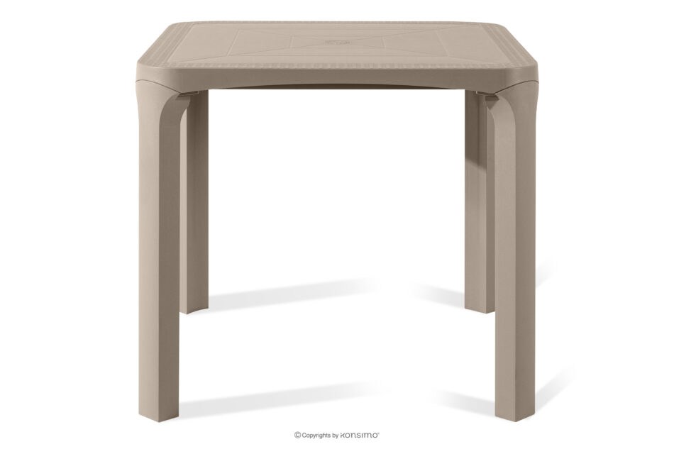 LEOPSI Stół ogrodowy z polipropylenu 80 x 80 beżowy beżowy - zdjęcie 0