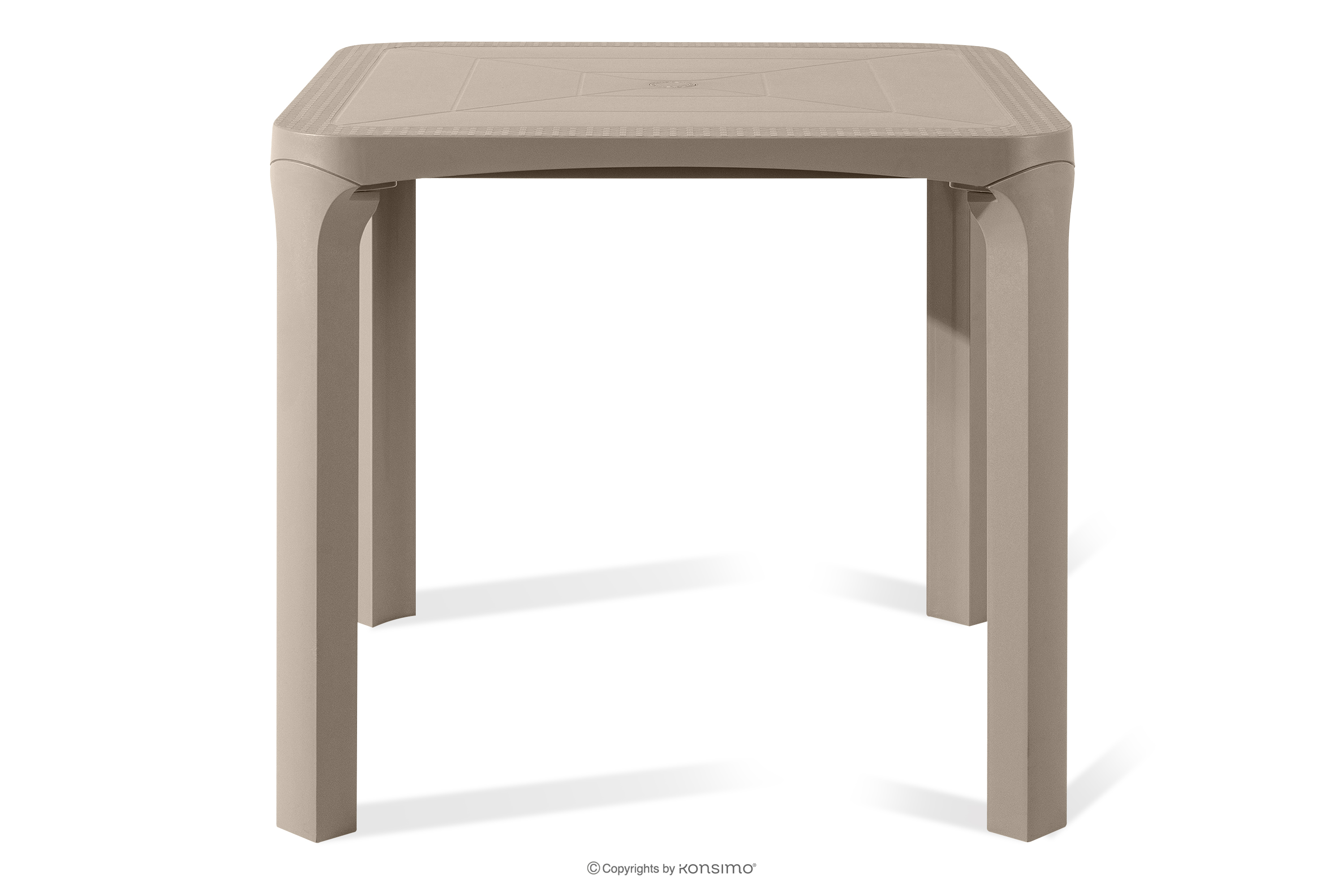 Stół ogrodowy z polipropylenu 80 x 80 beżowy