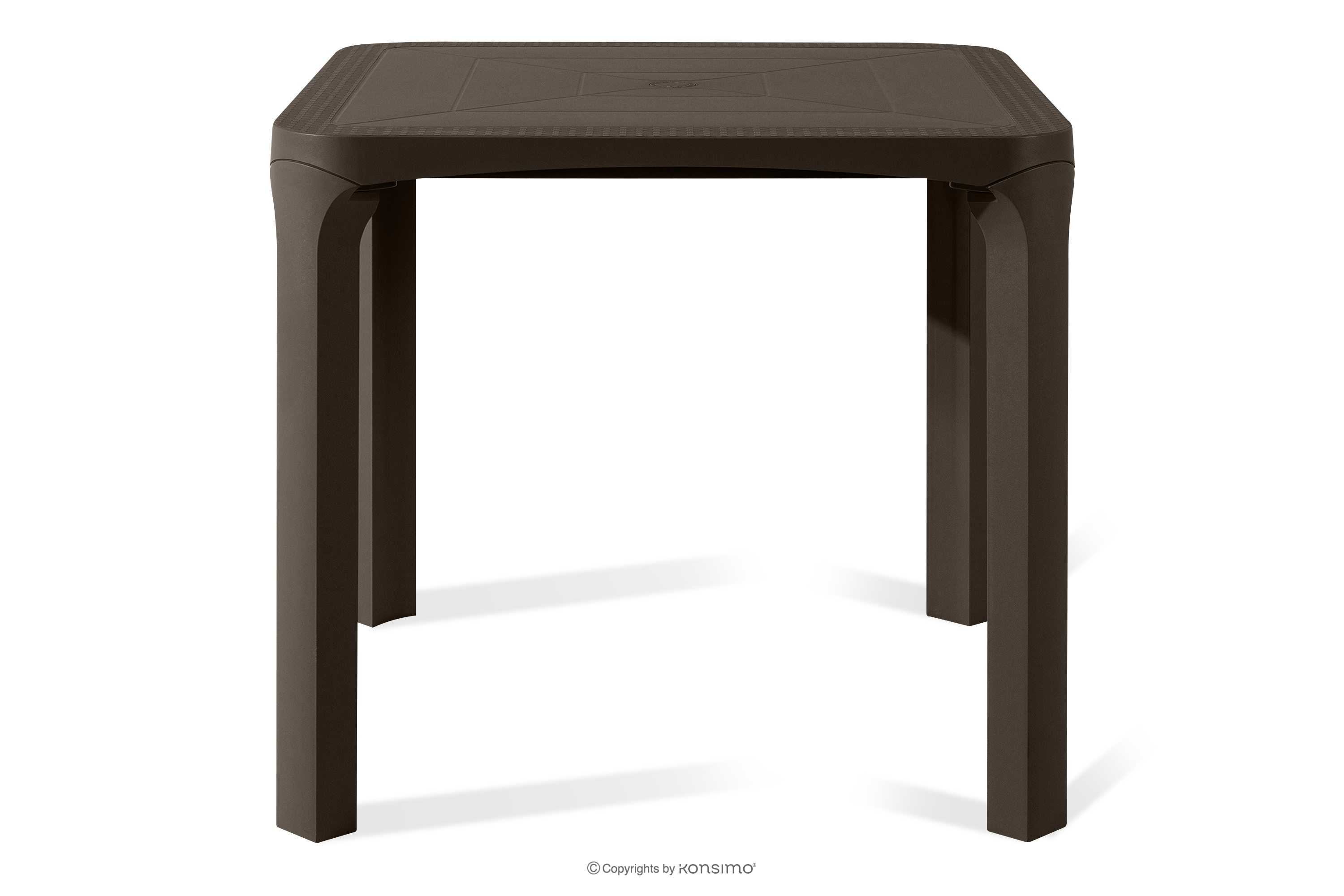 Stół ogrodowy z polipropylenu 80 x 80 brązowy