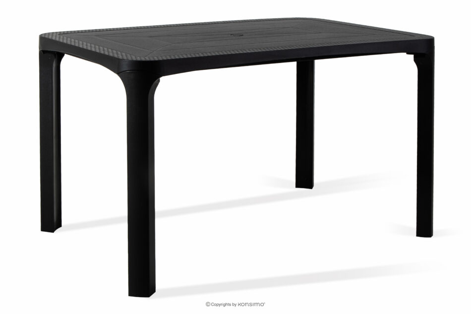LEOPSI Stół ogrodowy z polipropylenu 120 x 80 antracytowy antracytowy - zdjęcie 2