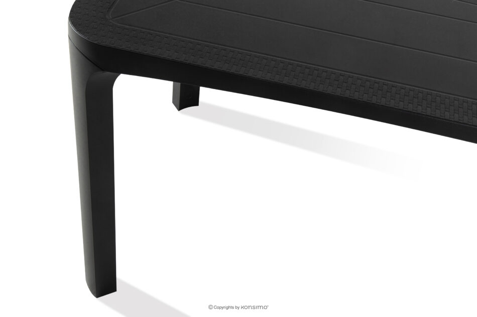 LEOPSI Stół ogrodowy z polipropylenu 120 x 80 antracytowy antracytowy - zdjęcie 6