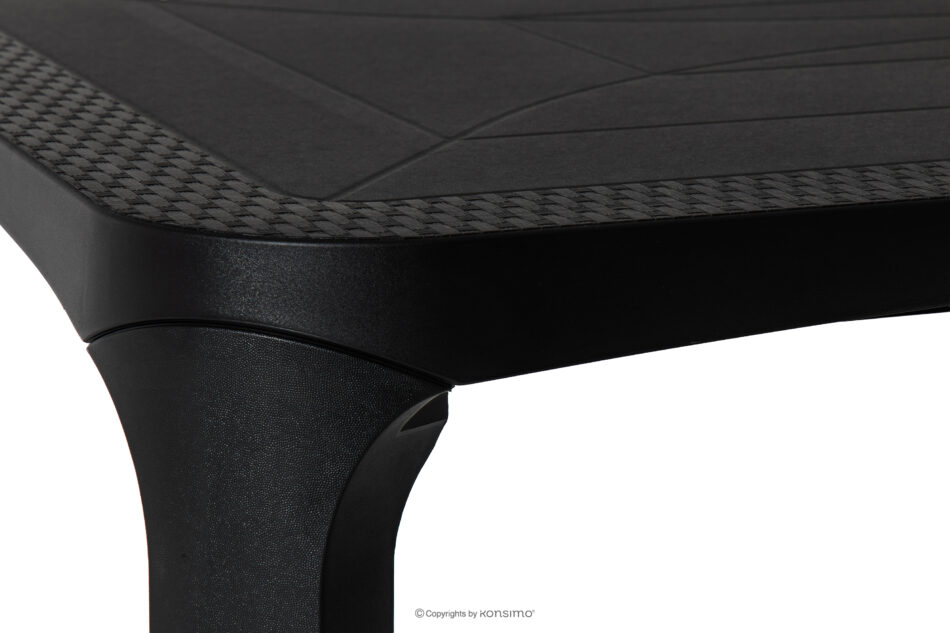 LEOPSI Stół ogrodowy z polipropylenu 120 x 80 antracytowy antracytowy - zdjęcie 7