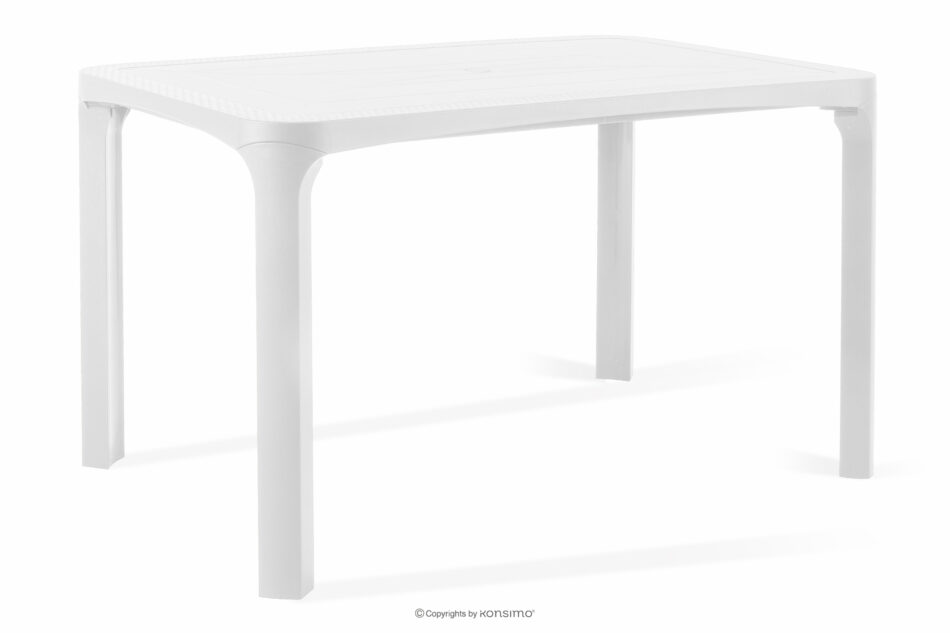 LEOPSI Stół ogrodowy z polipropylenu 120 x 80 biały biały - zdjęcie 2