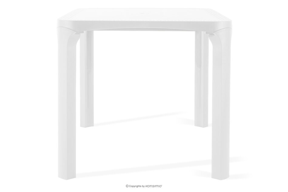 LEOPSI Stół ogrodowy z polipropylenu 120 x 80 biały biały - zdjęcie 3