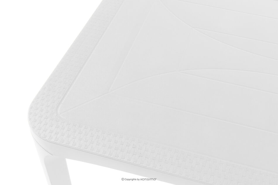 LEOPSI Stół ogrodowy z polipropylenu 120 x 80 biały biały - zdjęcie 5