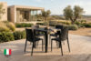LEOPSI Zestaw mebli ogrodowych stół z krzesłami 4 szt. antracytowy antracytowy - zdjęcie 2