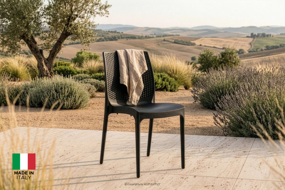 LEOPSI Zestaw mebli ogrodowych stół z krzesłami 4 szt. antracytowy antracytowy - zdjęcie 28