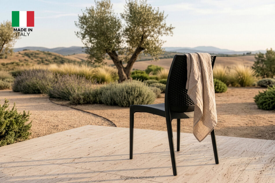 LEOPSI Zestaw mebli ogrodowych stół z krzesłami 4 szt. antracytowy antracytowy - zdjęcie 29