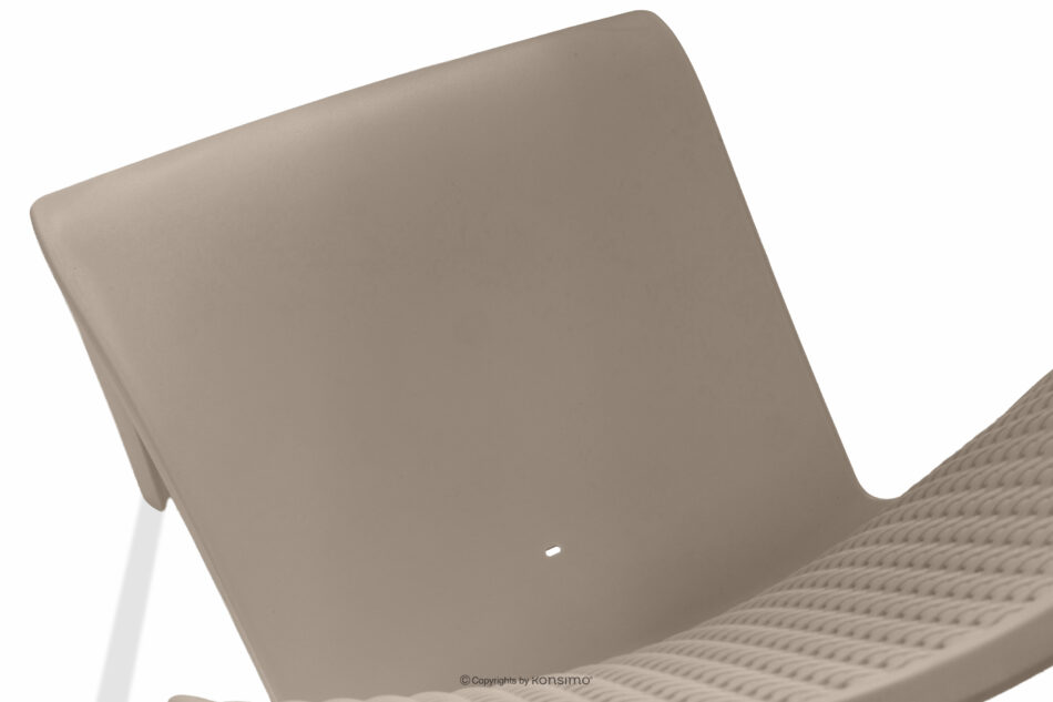 LEOPSI Zestaw mebli na taras stół z krzesłami 4 szt. beżowy beżowy - zdjęcie 7