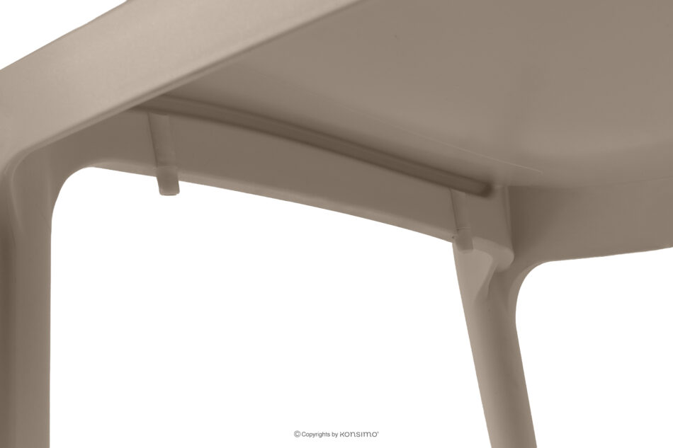 LEOPSI Zestaw mebli na taras stół z krzesłami 4 szt. beżowy beżowy - zdjęcie 11