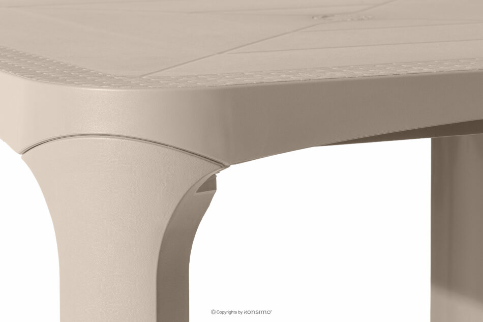 LEOPSI Zestaw mebli na taras stół z krzesłami 4 szt. beżowy beżowy - zdjęcie 20